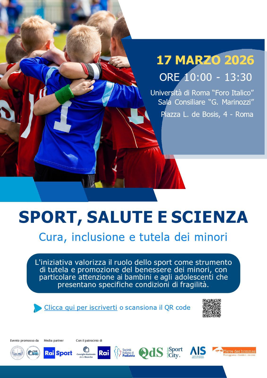 Sport, Salute e Scienza &ndash; Cura, inclusione e tutela dei minori